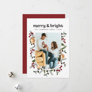 Happy Frame Familie Foto Weihnachten Botanisch