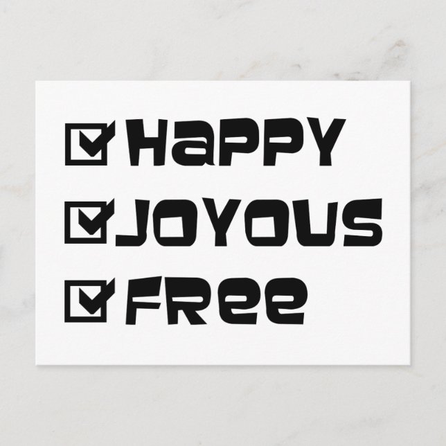 Happy Freyous Free Postkarte (Vorderseite)