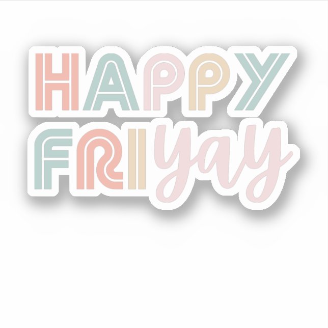 Happy Friday Niedlich Teacher Freitag Liebhaber Ge Aufkleber (Vorderseite)