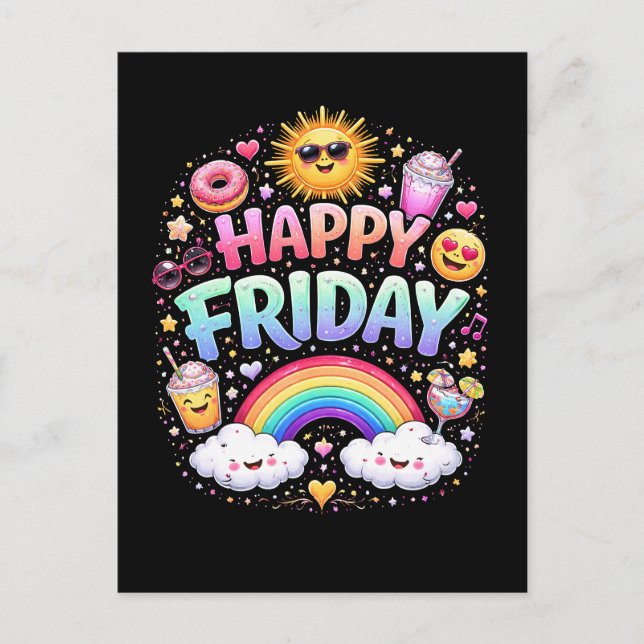 Happy Friday Postkarte (Vorderseite)