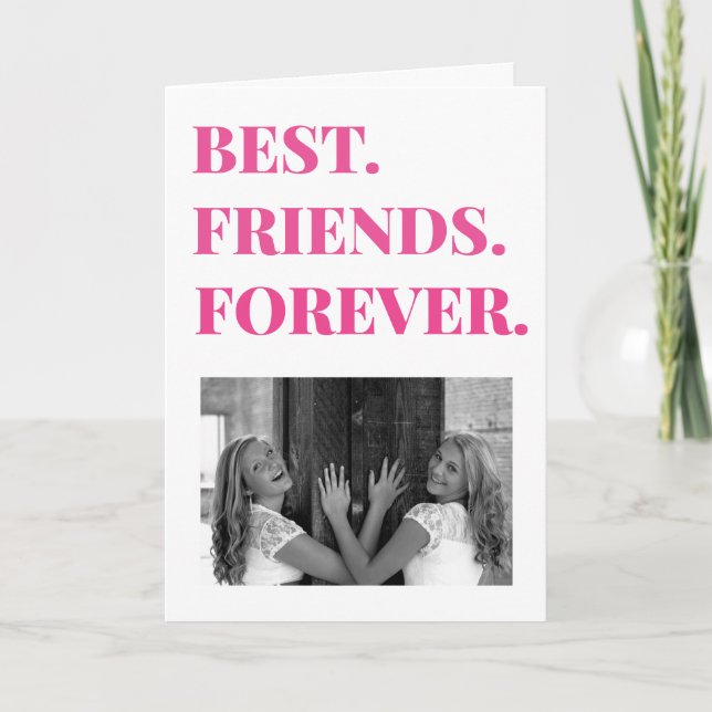 Happy Friendaversary Friendship Foto Karte (Vorderseite)