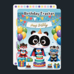 Happy Friends' Birthday Tracker<br><div class="desc">Machen Sie jeden Geburtstag mit unserer bezaubernden "Happy Friends' Birthday Tracker" Karte unvergesslich! Ideal für die Kleinen, um die besonderen Tage ihrer Freunde behalten. 📅 ✨ Features: ‍ Niedliches und farbenfrohes Design mit einem fröhlichen Panda und einer Vielzahl von Tierfreunden. 📆 leicht zu bedienendes Kalenderformat zum Markieren und Anzeigen aller...</div>