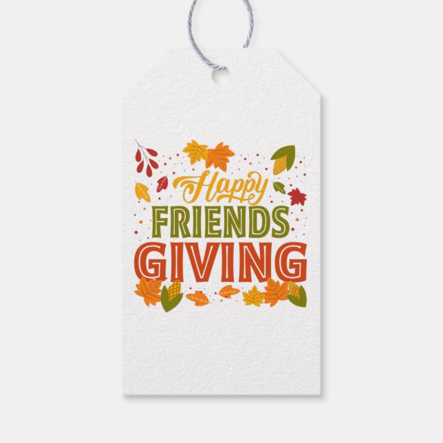 Happy Friends Giving Geschenkanhänger (Rückseite)