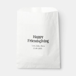 Happy friendsgiving add name with love date simple geschenktütchen