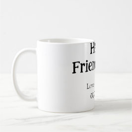 Happy friendsgiving add name with love date simple kaffeetasse