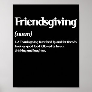 Happy Friendsgiving Definition Erntedank Poster