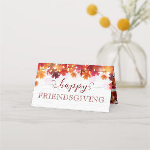 Happy Friendsgiving Herbstfest Party Festessen Platzkarte