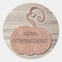 Happy Friendsgiving Imitate Rose Gold Pumplkin