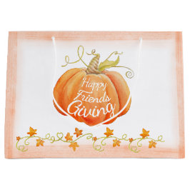 Happy Friendsgiving Kürbisgeschenk Tasche Große Geschenktüte