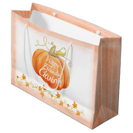 Happy Friendsgiving Kürbisgeschenk Tasche Große Geschenktüte
