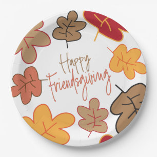 Happy Friendsgiving Paper Plate Pappteller