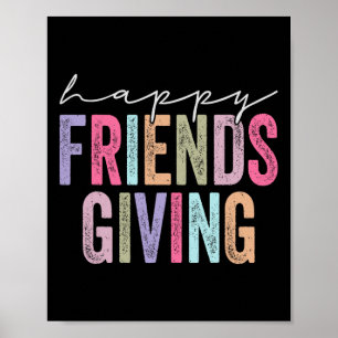 Happy Friendsgiving Squad Funny Erntedank Poster