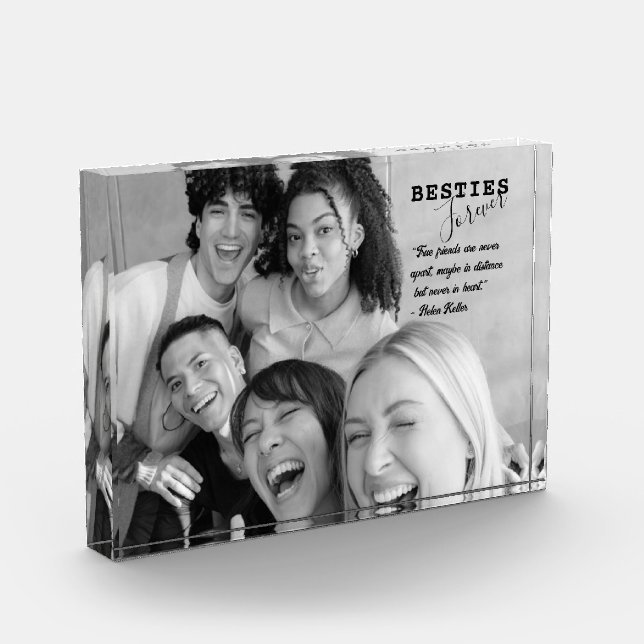 Happy Friendship Day QUOTES MONOCHROME Fotoblock (Links)