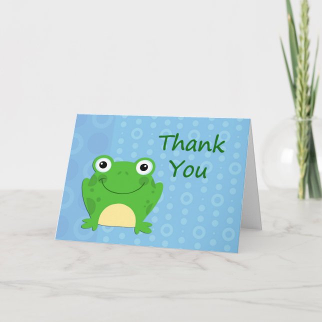 Happy Frog Danke-Card Dankeskarte (Vorderseite)