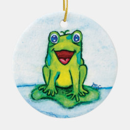 Happy Frog Keramik Ornament