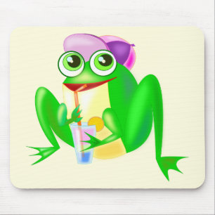 Happy Frog Mouse Pad - Ihre Farben - Text Mousepad