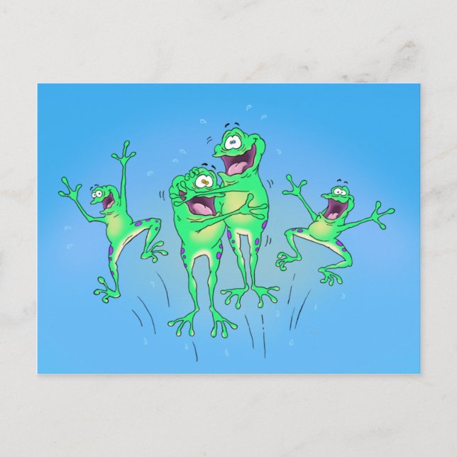 Happy Frogs Postcard Postkarte (Vorderseite)