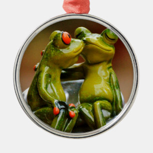 Happy Frogs Silbernes Ornament