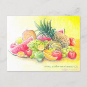 Happy fruits Postcard Postkarte