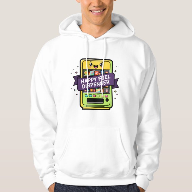 Happy Fuel Dispenser | Cute Vending Machine Snack  Hoodie (Vorderseite)