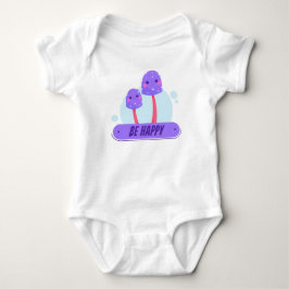 Happy Fungi Familie Lila Baby Strampler