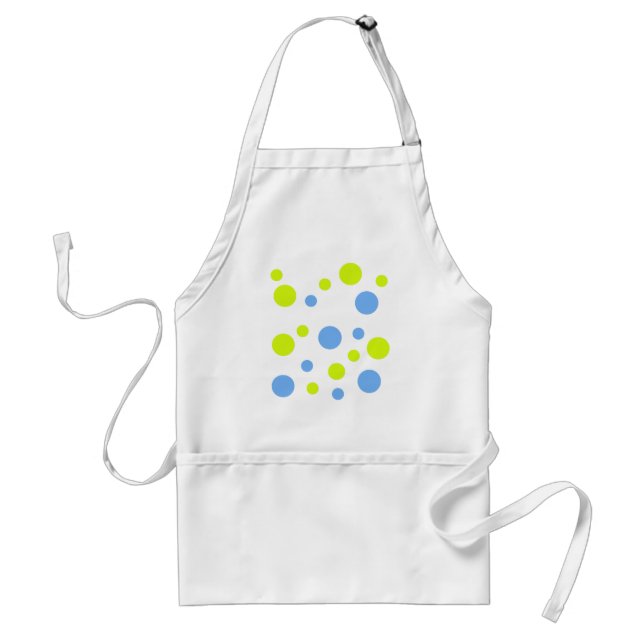 Happy Funky Yellow Blue Bubbles Schürze (Vorne)