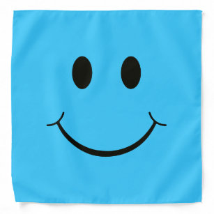 Happy Funny Face  Blau Halstuch