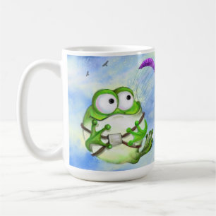 Happy Funny Frog Paraglider Tasse