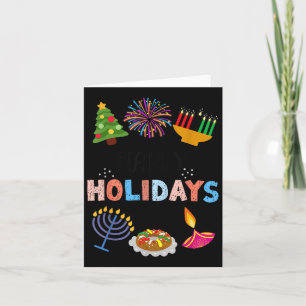 Happy Funny Holidays Diwali Kwanzaa Hanukkah Chris Karte