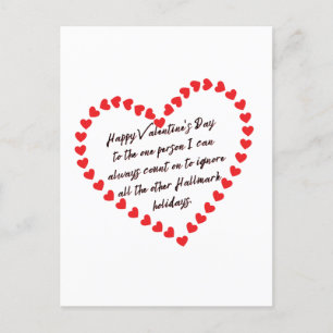 Happy Funny Valentinstag Geschenk zitiert Meldung  Postkarte