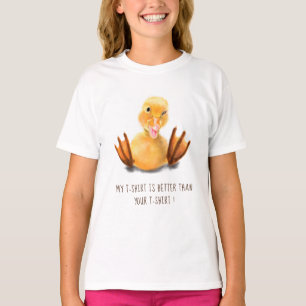 Happy Funny Yellow Duck Playful Wink - Hinzufügen T-Shirt