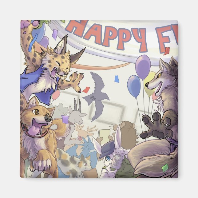 Happy furry con Magnet (Vorne)