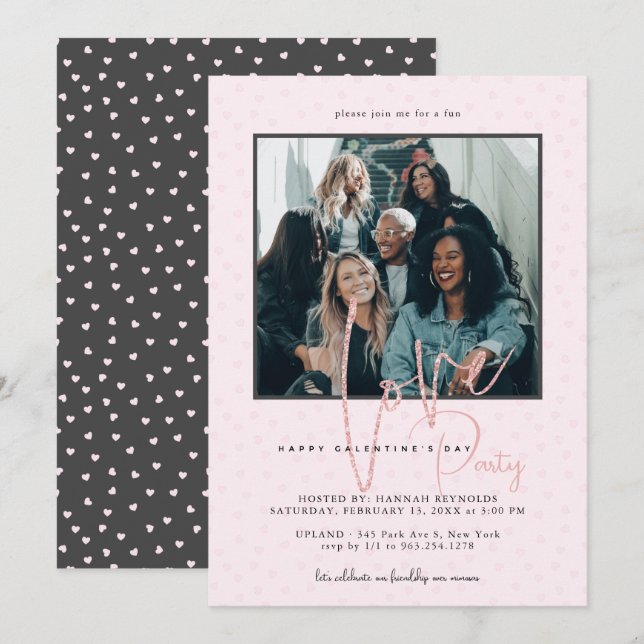 Happy Galentine's Day Brunch | Einladung von Fotos (Vorne/Hinten)