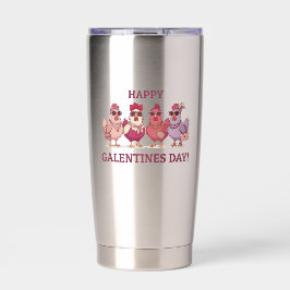 Happy Galentines Day Chicken Squad Cute Funny Hens Thermobecher