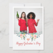 Happy Galentines Day Foto Champagner Drinks BESTE 
