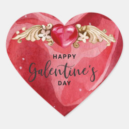 Happy Galentines Day Herz-Aufkleber