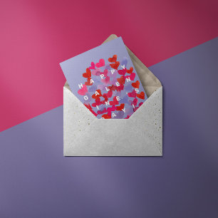 Happy Galentine's Day Herzen Postcard Postkarte