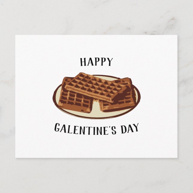 Happy Galentine's Day Parks & Rec Feiertagspostkarte (Vorderseite)