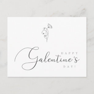 Happy Galentines Day Quote Botanisch Postkarte