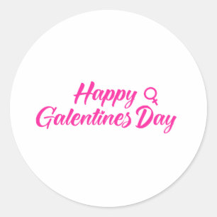 Happy Galentines Day Runder Aufkleber