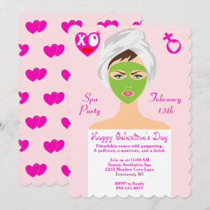 Happy Galentine's Day Wellness-Center Party Einlad