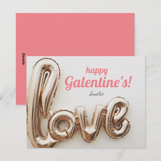 Happy Galentine's Holiday Card Feiertagskarte (Vorne/Hinten)