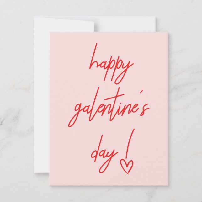 Happy Galentine's Valentine's Holiday Card Feiertagskarte (Vorderseite)