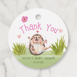 Happy Garden Party Igel Kinderdusche Danke Geschenkanhänger