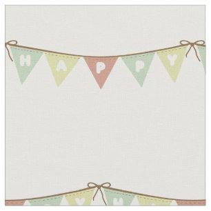 Happy Garland Fahnen Banner Stoff