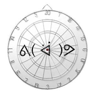 Happy Gary ᕕ( ᐛ )ᕗ Meme Emoticon Emoji Text Art Dartscheibe