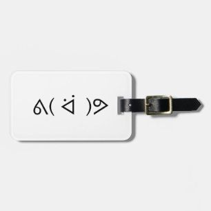 Happy Gary ᕕ( ᐛ )ᕗ Meme Emoticon Emoji Text Art Gepäckanhänger