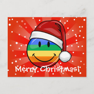 Happy Gay Lgbt Flag Custom Text Holiday Postcards Feiertagspostkarte