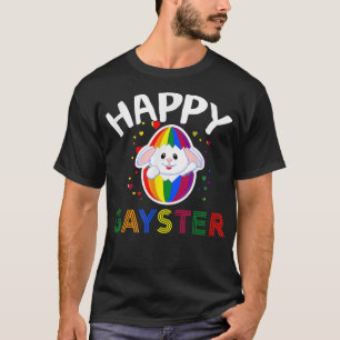 Happy Gayster LGBT Ostern Niedlich Bunny Costumed T-Shirt