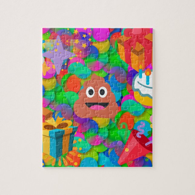Happy Geburtstag gekackt Emoji (Vertikal)